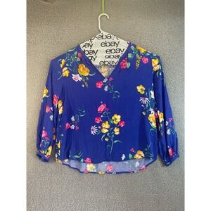 Old Navy Womens XL Floral d Front Blouse‎ V Neck Long Sleeve Shirt Top